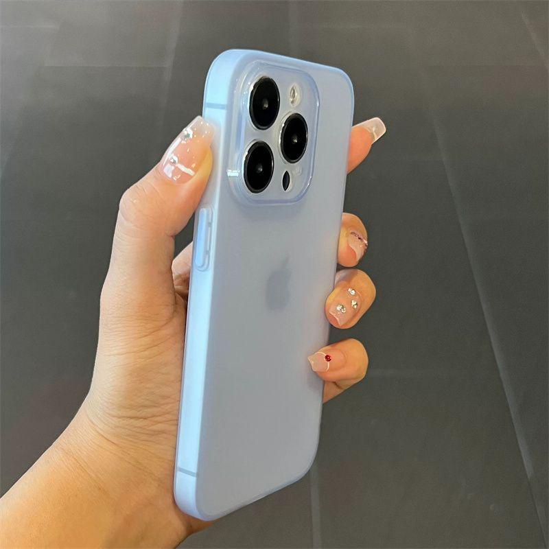 

Glacier Blue Frosted Ultra-Thin Phone Case for Apple iPhone 17ProMax, 13, 12, 11, 14XR - Full Coverage & Drop-Proof. iPhone 11 Pro Max
