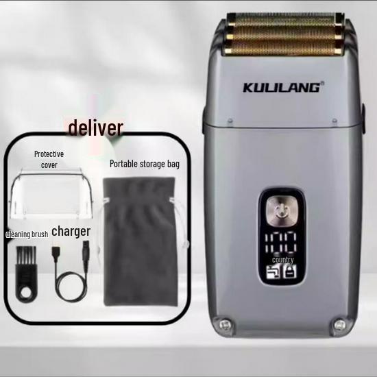 Kuli Lang R11 Three-Blade Shaver for Barbers & Salons - Bald Head Whitening Device