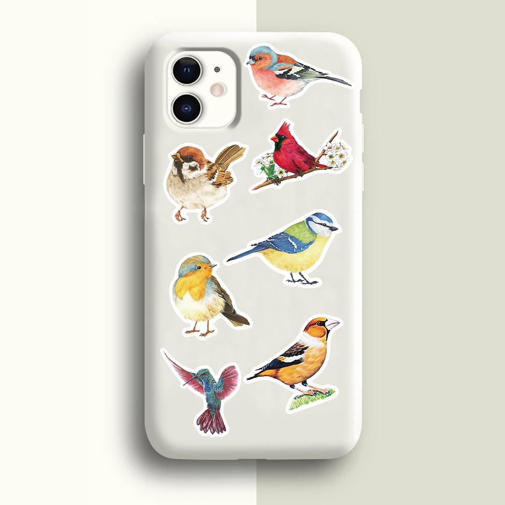 50PCS Bird Stickers Nostalgia Cartoon Laptop Luggage For Phone Phone Home Decoration Skateboard Landscape Wall Painting
