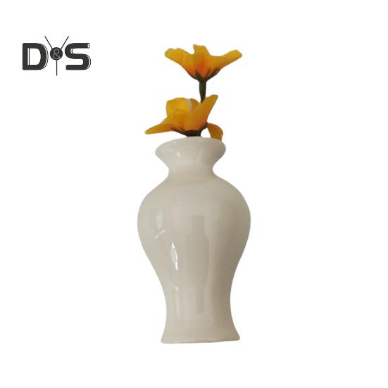 

Мини керамическая ваза магнит на холодильник с искусственным цветком домашний офис кухонный шкафчик холодильник 3D миниатюрная цветочная ваза магнитное украшение орнамент A