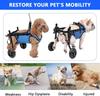 XS/S/M Adjustable Dog Wheelchairs for Back Legs Dog Wheelchair Cart for Hip Support Mobility Aids for Small Pets Hind Limbs