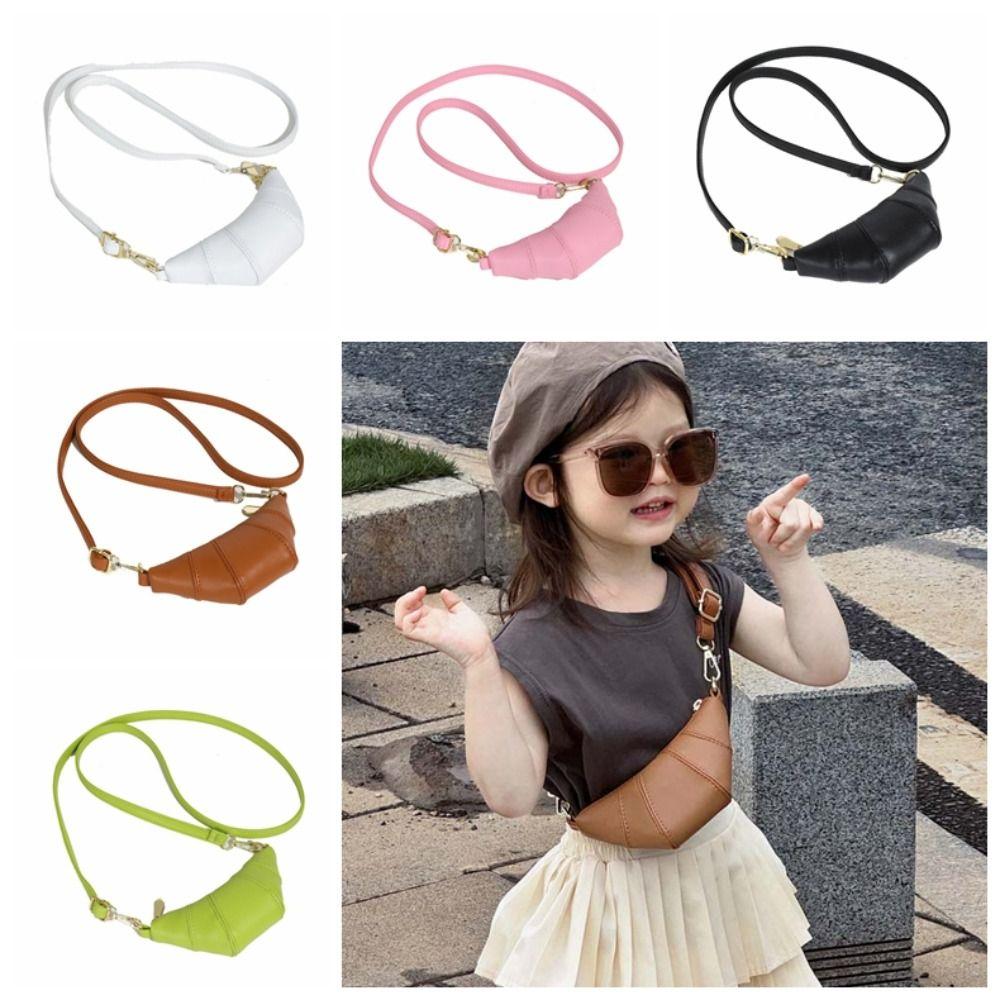 

Кошелек в корейском стиле, сумка через плечо, косметичка, сумка-круассан из искусственной кожи, модная детская сумка