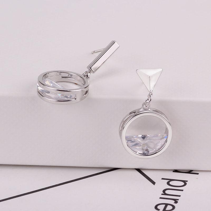 Suijue 925 Silver Needle Geometric Earrings: Trendy Korean Fashion Stud & Dangle Accessories for Women