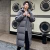 2026 Winter Mid-Length Duck Down Jacket Couples Outdoor Casual Hooded Warm Coat