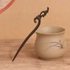 Retro Black Wood Bridal Hair Stick Handmade Fashion Simple Hair Pin for Women Wedding Anniversary Celebration