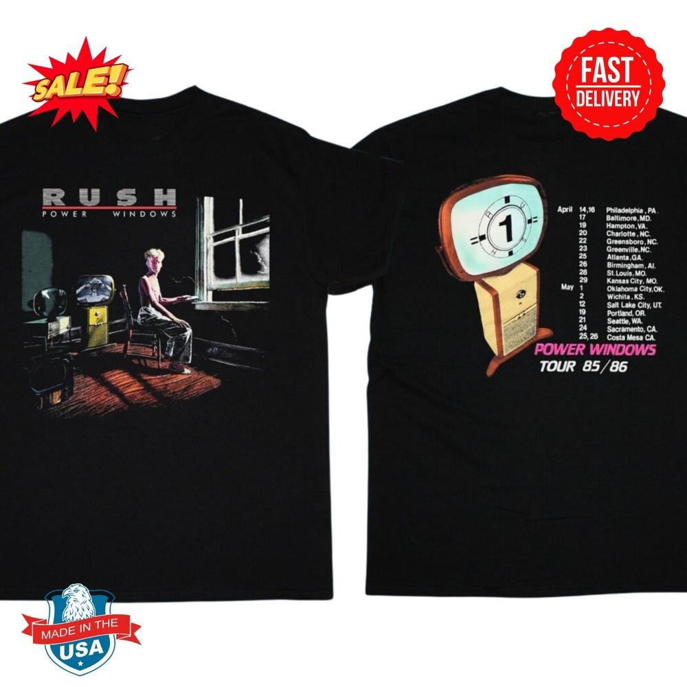 Rush Power Windows Tour 1985 T-Shirt S-5XL Unisex T-Shirt XXXL