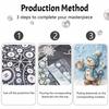 Cute Snowman Hot Cocoa Pearl Bead Painting Kit Winter Theme Frameless Canvas Art Relaxing Night Craft Home Decor Gift Wall Decoration DIY
