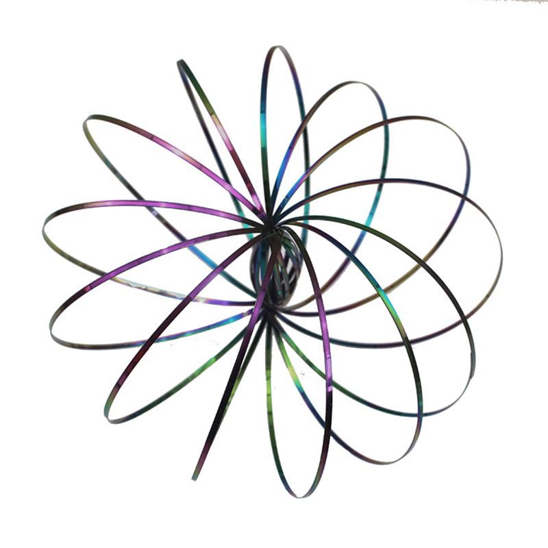 Flowtoy Magic Fidget Ring Toroflux Amazing Flow Ring Toys Giocattolo a molla cinetica Gioco all'aperto divertente Giocattolo intelligente Fidget Regalo per bambini