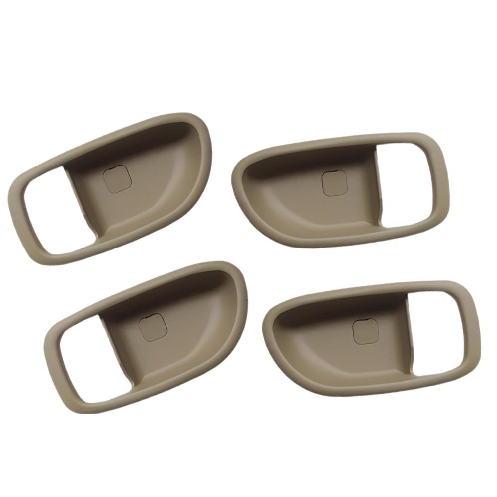 

4PCS Front Rear Interior Door Handle Cover Bezel Black Beige for Hyundai Elantra 2007 2008 2009 2010 82611-2H000 82621-2H000 4pcs Beige