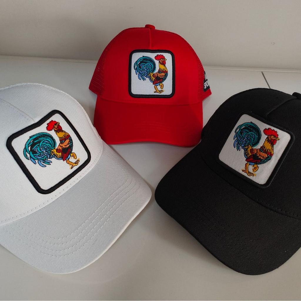 Spot animal baseball cap cartoon sunscreen mesh embroidery truck driver cock wolf hat