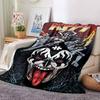 1 Stück Drachen-Gitarre-Themen-Decke Weiche Flanelldecke für alle Jahreszeiten Gemütliche Überwurfdecke mit kräftigem Grafikdruck, Reise- oder Urlaubsgeschenk für Familie & Freunde