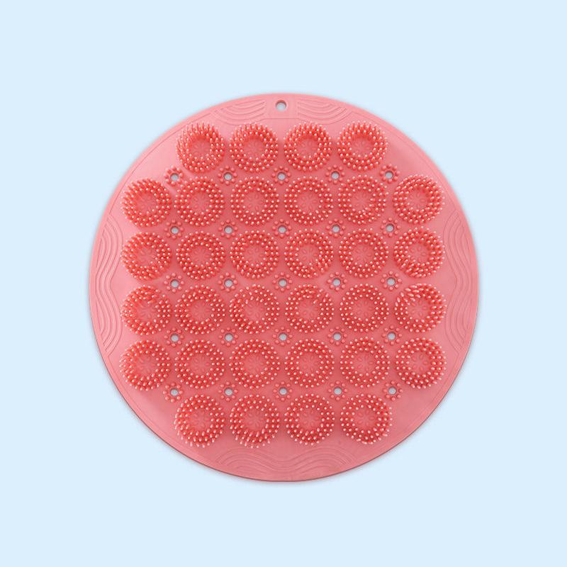 Body Exfoliating Massage Brush Bathroom Non-slip Shower Mat Back Massage Brush Silicone Foot Wash Body Cleaning Bathing Tool