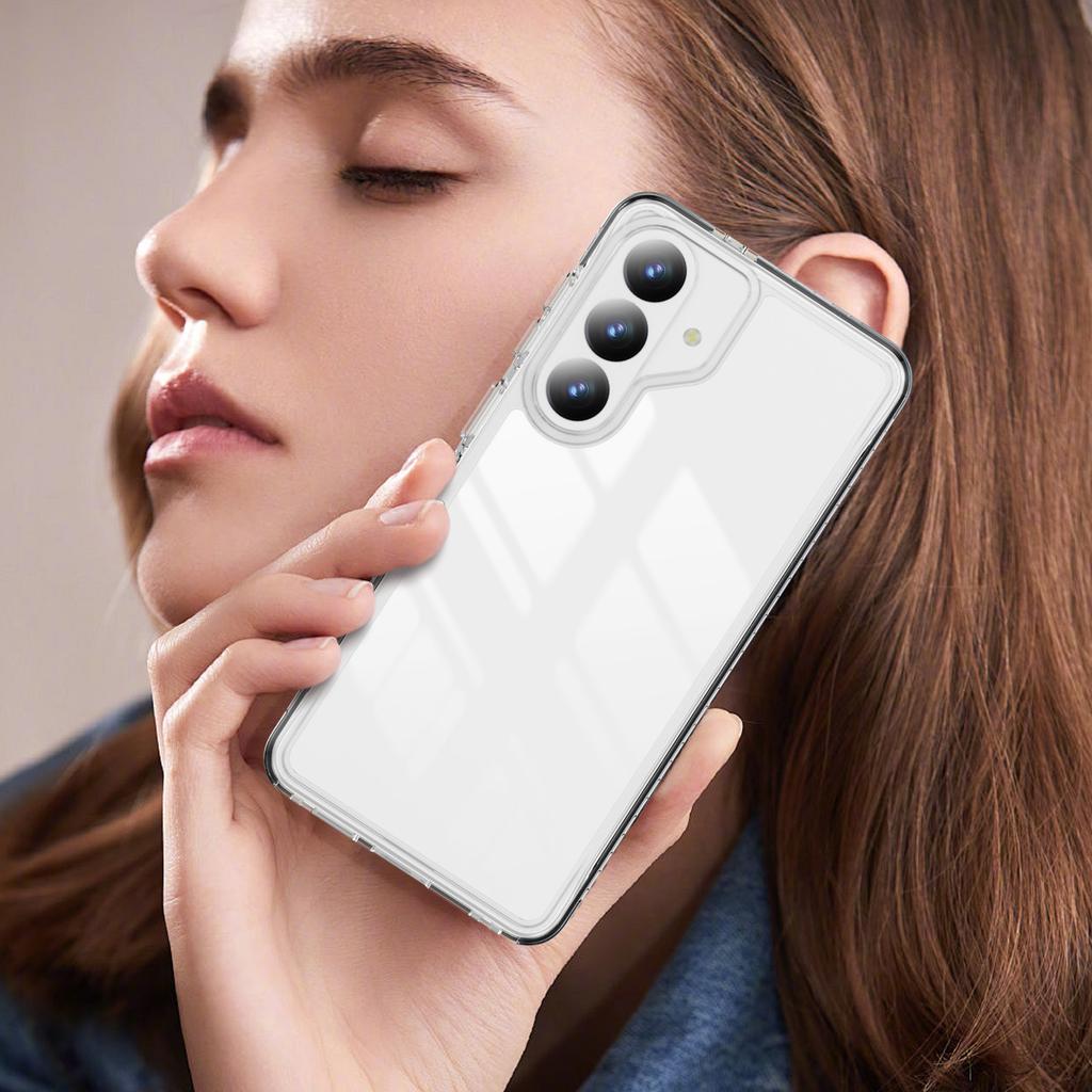 Anti Yellowing Clear Case With 3D Color Strip Airbag Shockproof Raised Lens Protection For Samsung Galaxy S26 S25 S24 S23 Series