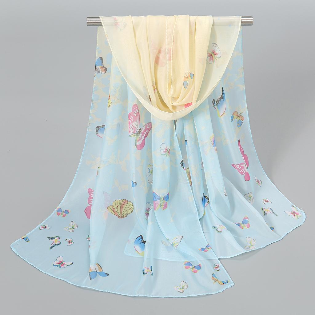 Luxury Chiffon Silk Scarf Spring Summer Scarf Women Head Scarf Beach Shawls Bandana Headband Muslim Hijabs Black Scarf/Scarves