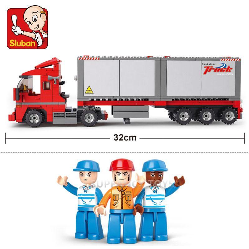 Superior-Grade Sluban 345Pcs Top-Grade Simcity Premium-Quality Urban High-Standard Freight First-Class Vehicles Superior-Grade Construction-Set