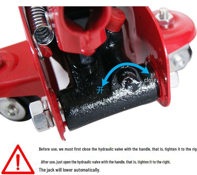 2 Ton Horizontal Hydraulic Car Jack for Tire Changes & Repairs