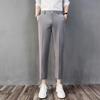 Men's Slim-Fit Tapered Trousers – Solid Color, Casual & Business-Ready