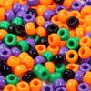 "100 Pcs Large Hole Transparent Frosted Barrel Beads - Colored Onion Powder Plastic Pony Beads for Dreadlocks and Wigs"