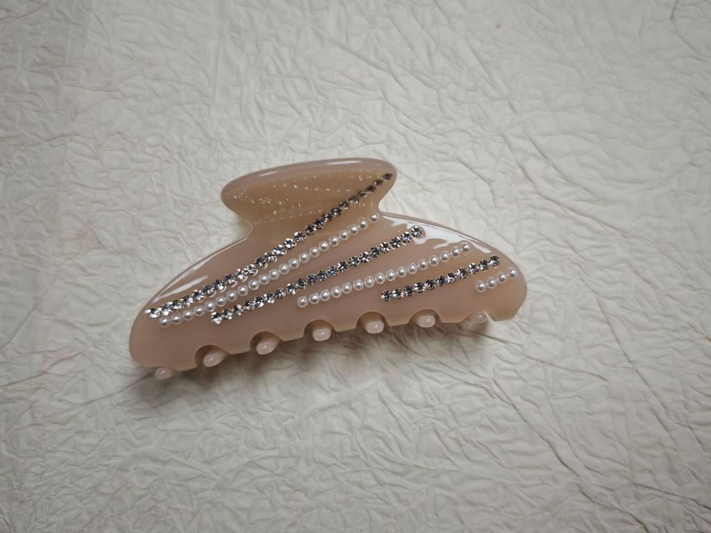 High-End Acetate Claw Clip: Hair-Friendly, Stylish Shark Clip with Rhinestones for Women