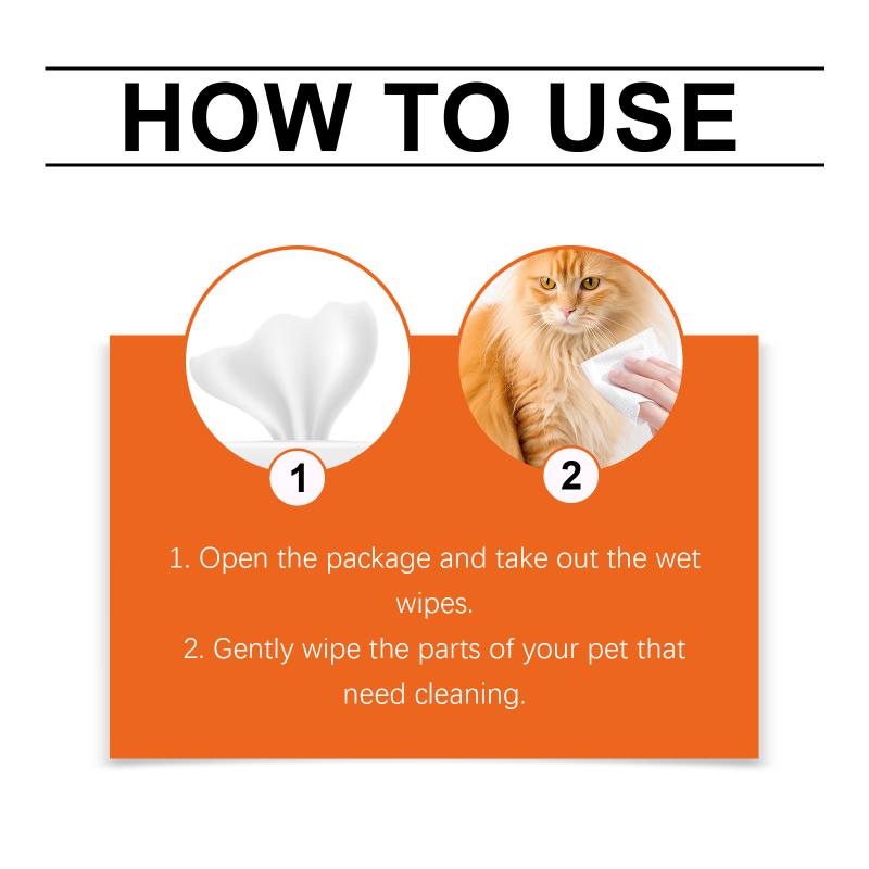 Pet Grooming Wipes for Dogs and Cats Soft Tear Stain Remover and Ear Cleaning Pads for Puppy Kitten Skin Friendly Use