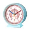 Early Education Desk Clock Needle Display Quartz Alarm Clock Silent Sweep Movement Silent Walking Soft Night Light Metal Frame