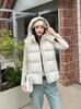 European & Korean Style Cotton Hooded Vest for Women - 2026 Autumn/Winter Trendy Sleeveless Outerwear