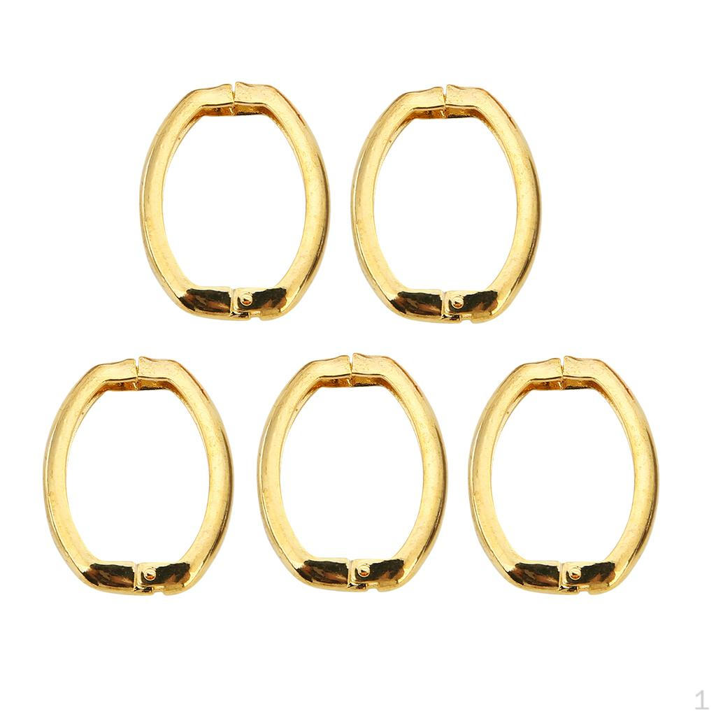 

5 шт., овальное кольцо, пряжка для ключей, пряжка для сумки, золотистая