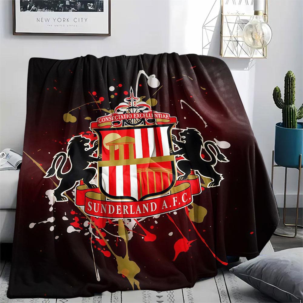 1PC Sunderland A .F Patterned Flannel Blanket Suitable For All Seasons for Home Decor Warmth and Comfort Gifts Holiday Present