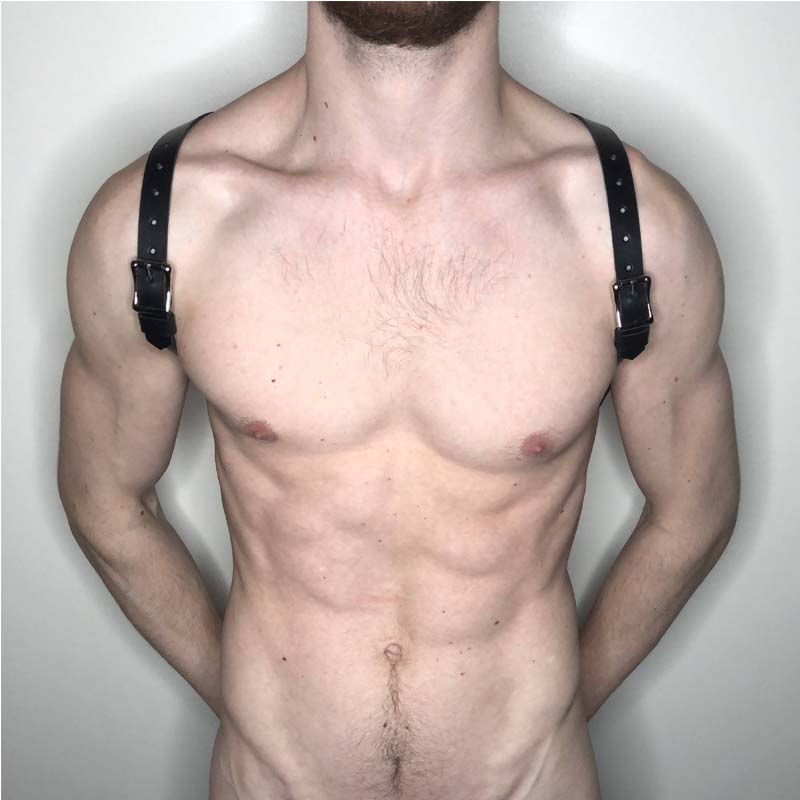 Fullyoung PU Leather Male Chest Harness Bondage Slave Fetish Restraints Straps Belts Sex Products Adult Toys Club Costumes