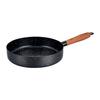 24cm 28cm Cast Iron Nonstick Frying Pan Deep Flat Griddle Pancake Omelette Home Cooking Stovetop Compatible