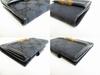 Authentic GUCCI GG Black Canvas Bamboo Bifold Wallet Compact Wallet #8353 Open Box