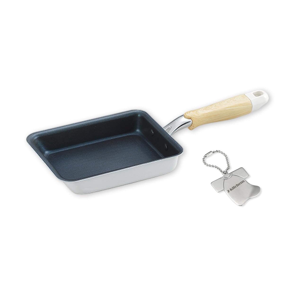 

Tamagoyaki x x cm IH compatible Gas fluororesin coating Original Can opener included J-kitchens (Japanese Omelet) 36.8 14.8 6.3 Diamond-coated