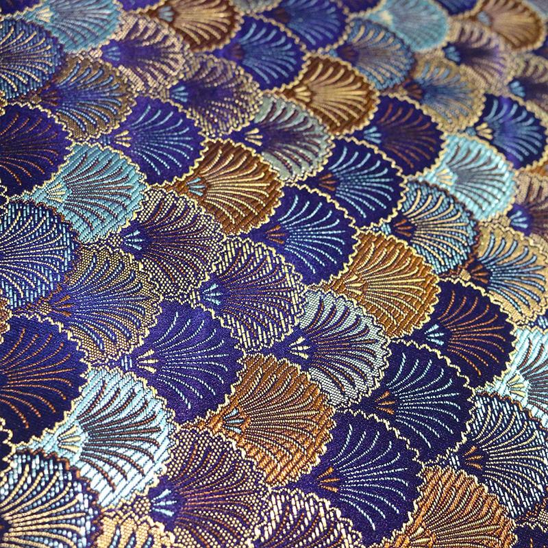 Ethnisch Stil Gold Seide Brokat Satin Stoff Garngefärbt Jacquard Stoff Für Diy Nähen Mongolische Robe Tischdecke Heimtextilien