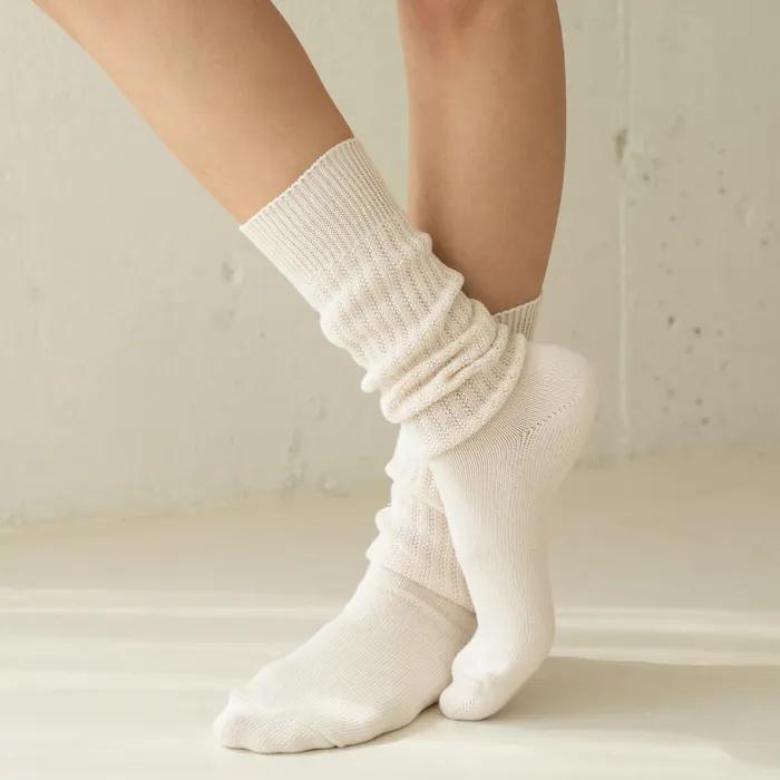 [hiig] No.063 Ivory Loose Slouch Socks