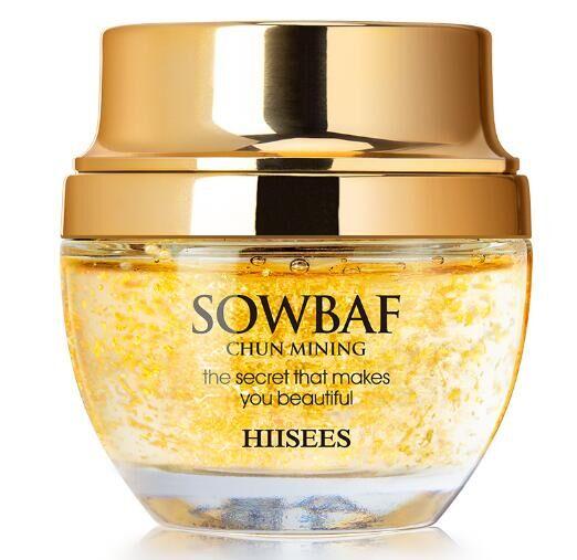 24K Gold Cream Moisturizing Repairing Diminishing Fine Lines and Controlling Oil Gold Face Cream 50g