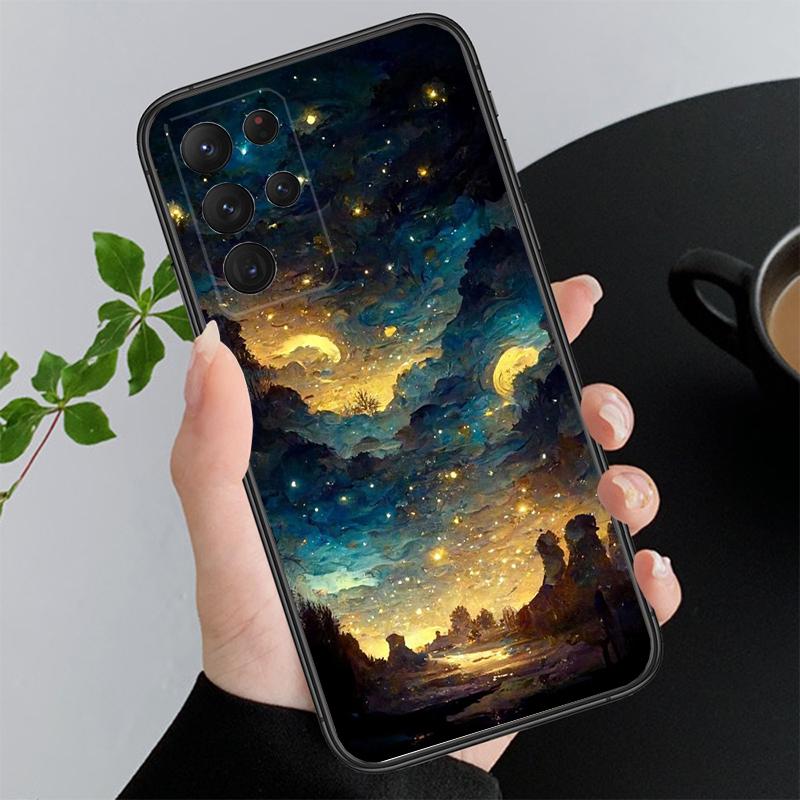 

Эстетический ночной звездный чехол для телефона с изображением неба для Samsung S24 S23 S22 S21 S20 Ultra S20 S22 S21 S10E S20 FE S24 Plus S23Ultra