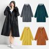 Jiecheng Regenmantel für Erwachsene Damen, Modischer Langer Stil, Vollständiger Sturmschutz, Geeignet für Outdoor-Wandern, Reisen und Radfahren, Winddichter Poncho