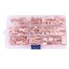 140pcs Open Barrel Wire Crimp Terminal 9‑Type Copper Ring Lugs Connector Universal for Cars