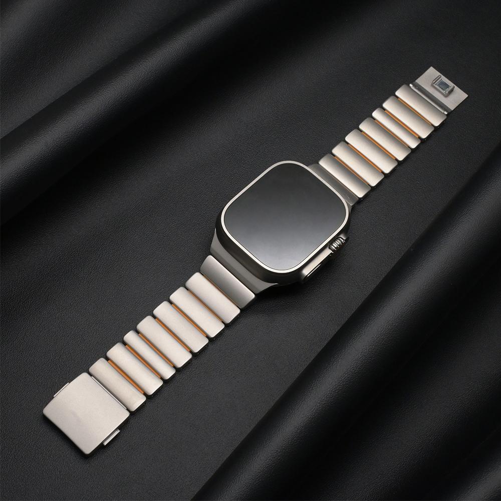 Stalowy Pasek do Apple Watch Ultra 3 2 1 49mm 46mm 45mm 44mm Gumowy Metalowy Pasek do Iwatch Series 11 10 9 8 7 6 5 SE3