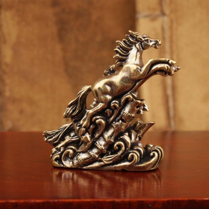 Posąg Figurka Galopujących Koni Symbolizujący Sukces I Siłę Prezent Na Parapetówkę Ceremonie Otwarcia Dekoracja Domu