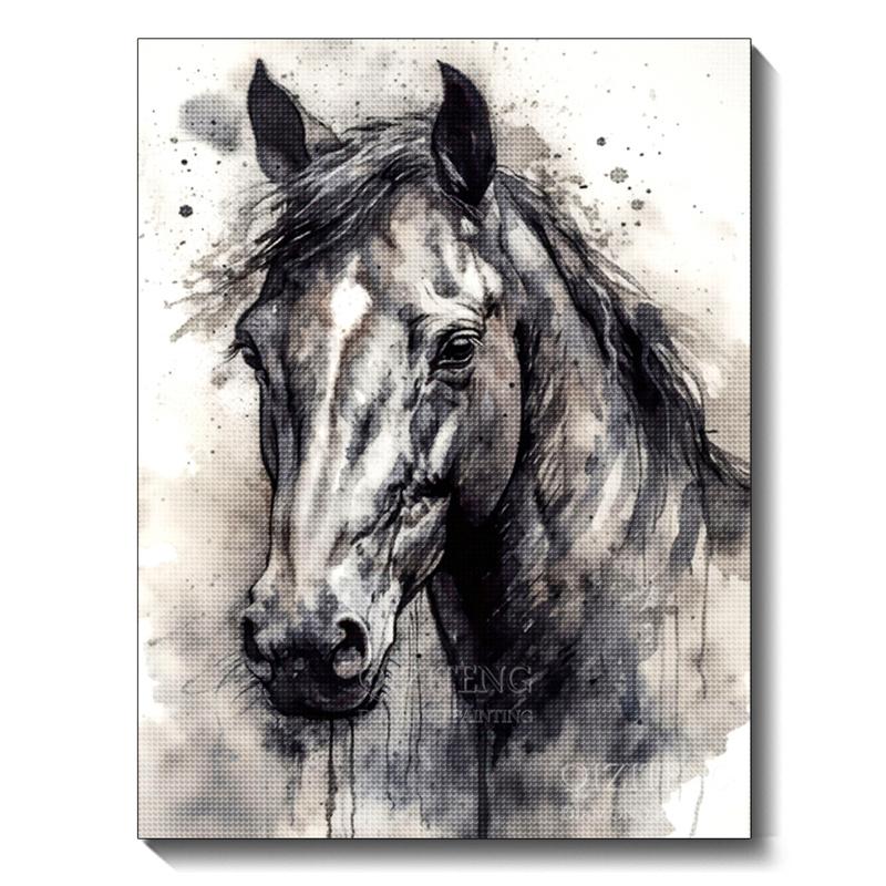 Black and White Animal Diamond Art Painting Dog 5D Full Diamond Mosaic Embroidery Cross Stitch Set Home Decoration Diy