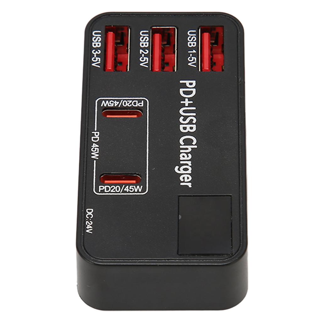 5 Ports USB Ladehub Schnellladung Mini PD Multiport Power Stock Ladestation für Notebook