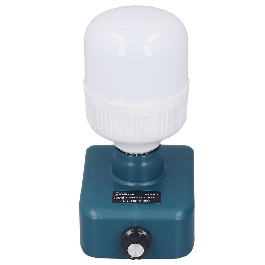 Battery Powered Work Light Bulb E27 Adjustable Brightness LED Bulb for 18V BL1815 BL1820 BL1830 BL1840 BL1850 BL1860