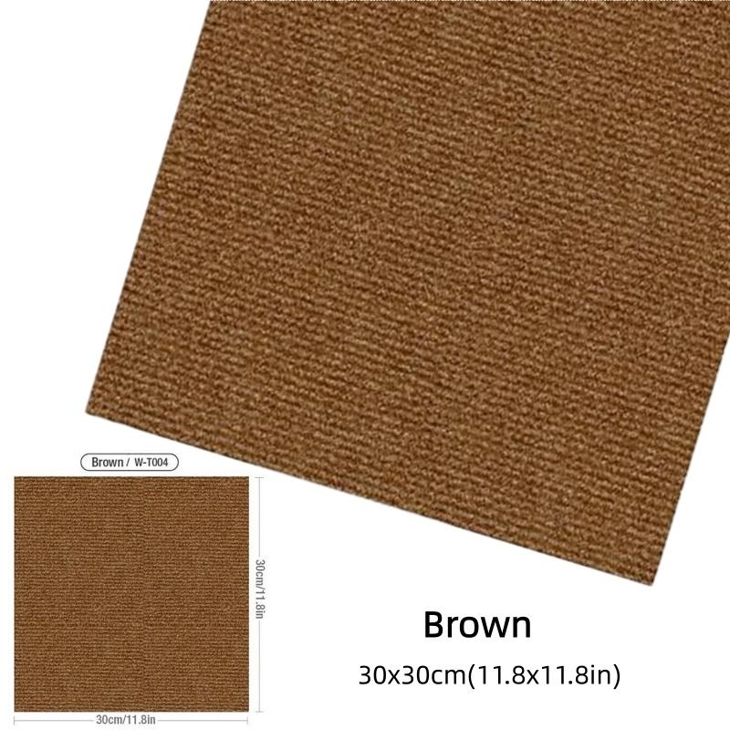 10pcs 30x30cm Self Adhesive Carpet Floor Tiles Sticker Square Rugs Peel and Stick Mat Flooring Room Bedroom HomeDecor