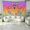Kawaii Bubu Wall Tapestry Aesthetic Wall Hanging Printed Fabric Blanket Decorative Tapestries for Bedroom Living Room Home Decor
