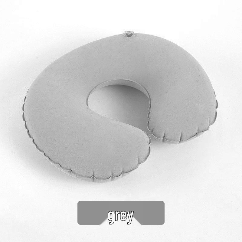 Available: Press-Type Inflatable U-Shaped Travel Neck Pillow for Airplanes and Lunch Breaks.