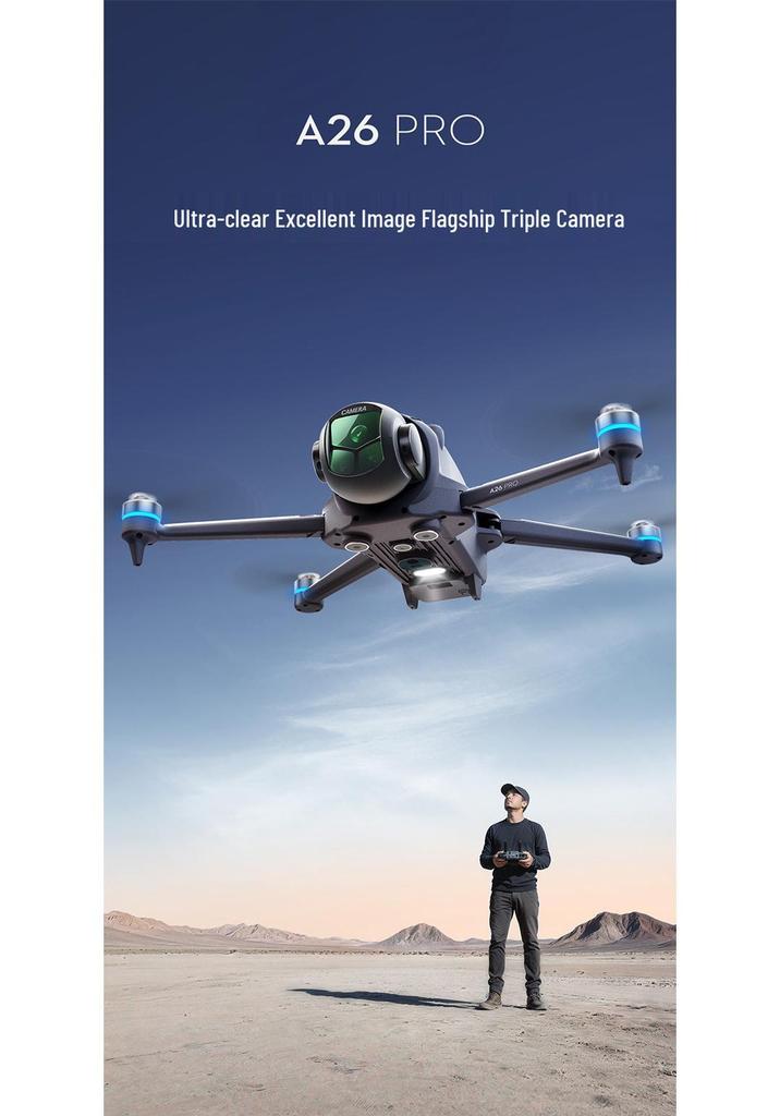 A26 PRO Brushless GPS Drone: Professional HD Aerial Photography Quadcopter with Obstacle Avoidance.
