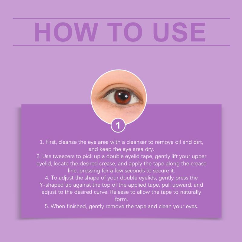 360Pcs Double Eyelid Tape Set Natural Eye Makeup Tools Reinforcing Adhesive Suitable For All Eyelid Types 5Ml