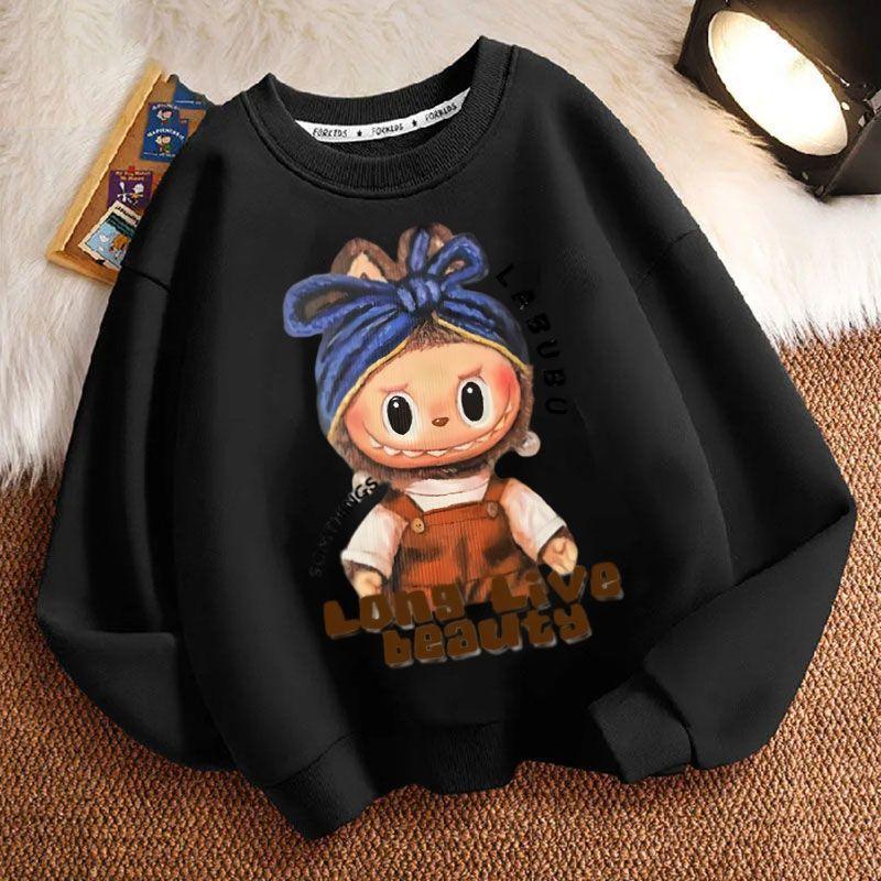Cute Round-neck Hoodies for Children, Long-sleeved Loose Hoodies for Boys and Girls In Spring and Autumn