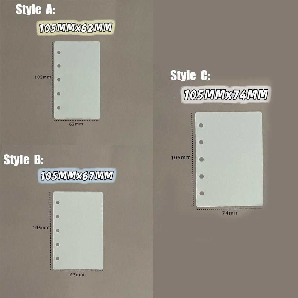 10pcs 5-hole Loose-Leaf Notebook Refill Paper Refill Spiral Page Binder Indexing Cards  Student